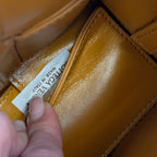 BOTTEGA VENETA CANDY ARCO TOTE 20 IN RAW SIENNA SOFT LAMBSKIN