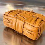 BOTTEGA VENETA CANDY ARCO TOTE 20 IN RAW SIENNA SOFT LAMBSKIN