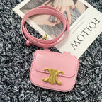 CELINE MINI TRIPHOME 11 WAIST BAG PINK PASTEL CALFSKIN