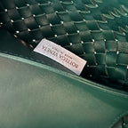 BOTTEGA VENETA LARGE CABAT 51 IN KAITOKE GREEN LAMBSKIN