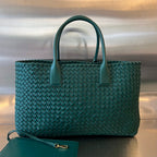 BOTTEGA VENETA LARGE CABAT 51 IN KAITOKE GREEN LAMBSKIN