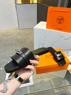 HERMES Giulia Sandal Black Calfskin