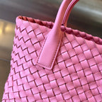 BOTTEGA VENETA MINI CABAT 20 IN ROSE PINK LAMBSKIN