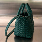 BOTTEGA VENETA MINI CABAT 20 IN KAITOKE GREEN LAMBSKIN