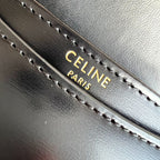 CELINE TRIOMPHE SHINY CALFSKIN HANDBAG 18 BLACK