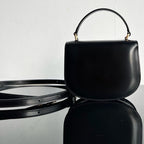 CELINE TRIOMPHE SHINY CALFSKIN HANDBAG 18 BLACK