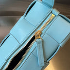 BOTTEGA VENETA BRICK CASSETTE 28 IN SKY BLUE CALFSKIN