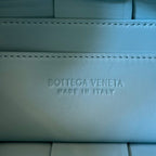 BOTTEGA VENETA BRICK CASSETTE 28 IN SKY BLUE CALFSKIN