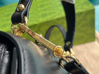 GUCCI BLONDIE 23 TOP-HANDLE BAG BLACK CALFSKIN