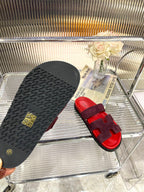 HERMES CHYPRE SANDAL CHERRY MIX JAM SUEDE