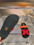 HERMES CHYPRE SANDAL RED MIX ORANGE SUEDE