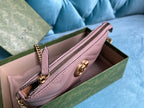 GUCCI MARMONT MINI 22 HANDBAG IN LIGHT PURPLE CALFSKIN