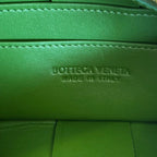 BOTTEGA VENETA BRICK CASSETTE 28 IN DARK GREEN CALFSKIN