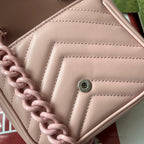 GUCCI MARMONT BAG 12 IN LIGHT PINK CALFSKIN