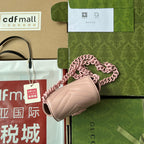GUCCI MARMONT BAG 12 IN LIGHT PINK CALFSKIN