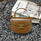 CELINE BESACE TRIPHOME 17 CALFSKIN CARAMEL BROWN