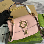 GUCCI BLONDIE 23 TOP-HANDLE BAG LIGHT PINK CALFSKIN