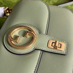 GUCCI BLONDIE 23 TOP-HANDLE BAG LIGHT GREEN CALFSKIN