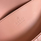 GUCCI MARMONT MINI 21 CLASSIC BAG IN PEACH PINK CALFSKIN