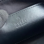 GUCCI MARMONT SMALL 23 HANDBAG IN BLACK CALFSKIN