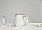 DIOR LADY D-JOY MICRO 16 IN WHITE LAMBSKIN