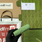 GUCCI MARMONT QUILTED WALLET 11 IN LIGHT GREEN LAMBSKIN