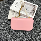 CELINE TRIPHOME 20 PINK PASTEL COWHIDE LEATHER CHAIN STRAP BAG