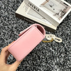 CELINE TRIPHOME 20 PINK PASTEL COWHIDE LEATHER CHAIN STRAP BAG