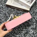 CELINE TRIPHOME 20 PINK PASTEL COWHIDE LEATHER CHAIN STRAP BAG