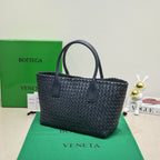 BOTTEGA VENETA Large Cabat 45cm Navy Blue Lambskin Ghw