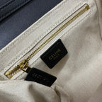CELINE CLASSIC MINI 18 WHITE BLACK CALFSKIN