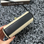 CELINE CLASSIC MINI 18 WHITE BLACK CALFSKIN