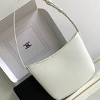 CELINE CROQUE 18 GLOSSY CALFSKIN WHITE