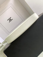 CELINE CROQUE 18 GLOSSY CALFSKIN WHITE