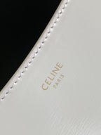 CELINE CROQUE 18 GLOSSY CALFSKIN WHITE