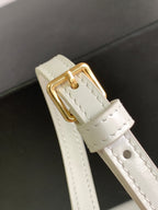 CELINE CROQUE 18 GLOSSY CALFSKIN WHITE