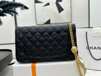 CHANEL SMALL 23 FLAP BAG IN BLACK CALFSKIN GOLD HARDWARE