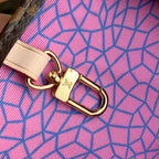 LOUIS VUITTON LV x YK ONTHEGO 25 IN BROWN MONOGRAM COATED CANVAS AND CALFSKIN PUMPKIN PATTERN