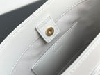 CELINE CUIR TRIPHOME 19 WHITE SMOOTH CALFSKIN BUCKET BAG