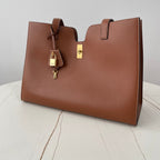 CELINE CABAS TRIOMPHE 37 CINNAMON BROWN IN SMOOTH CALFSKIN