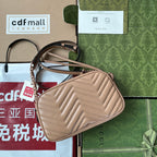 GUCCI MARMONT SHOULDER BAG 24 IN BEIGE CALFSKIN