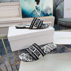 DIOR CD Mule Dway Slide 10mm Multi-motifs Style 13