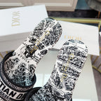 DIOR CD Mule Dway Slide 10mm Multi-motifs Style 13