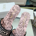 DIOR CD Mule Dway Slide 10mm Multi-motifs Style 12