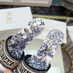 DIOR CD Mule Dway Slide 10mm Multi-motifs Style 11