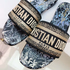 DIOR CD Mule Dway Slide 10mm Multi-motifs Style 4