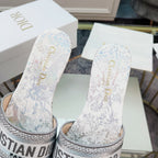 DIOR CD Mule Dway Slide 10mm Multi-motifs Style 6
