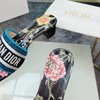 DIOR CD Mule Dway Heeled Slide 45mm Style 1