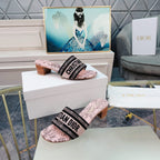 DIOR CD Mule Dway Heeled Slide 45mm Style 12