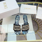 DIOR CD Mule Dway Heeled Slide 45mm Style 10